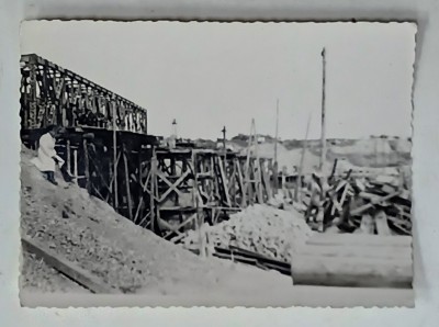 GALATI , POD IN CONSTRUCTIE , FOTOGRAFIE 1947 foto
