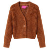 Cardigan tricotat pentru copii, coniac, 104, vidaXL