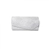 Geanta plic seara mic pentru ocazii si petreceri, argintiu sclipitor, 20 x 10 cm, Magrot 20457