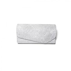Geanta plic seara mic pentru ocazii si petreceri, argintiu sclipitor, 20 x 10 cm, Magrot 20457 foto