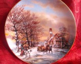 FARFURIE PORTELAN SELTMANN BAVARIA COLECTIA PEISAJE PITORESTI DE IARNA 19.5 CM