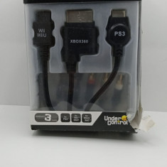 Consola PlayStation Cablu VGA + AV pentru XBOX 360 / PlayStation PS1, PS2, PS3 / Nintendo Wii, Wii U