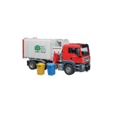Mașină de gunoi cu &icirc;ncărcare laterală MAN TGS &ndash; Jucarie Bruder, scară 1:16