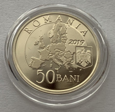 50 Bani 2019 PROOF in capsula, Romania, Presedintia Romaniei la Consiliul UE foto