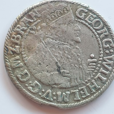 Brandenburg-Prusia 1/4 Thaler/Taler/ORT 1624 K&amp;ouml;niqsberq/ Caliningrad argint George William foto