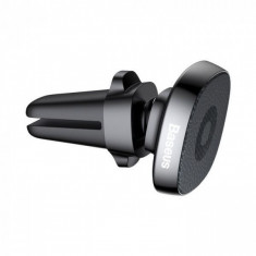 Baseus Suport Auto Privity Magnetic Black (piele naturala, rotatie 360?, prindere la sistemul de ventilatie) foto
