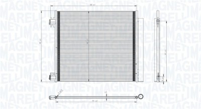 MAGNETI MARELLI 350203832000 Condensator, climatizare foto