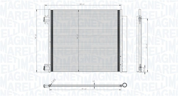 MAGNETI MARELLI 350203832000 Condensator, climatizare