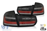 Set de stopuri LED potrivit pentru BMW Seria 3 F30 sedan 2011-2018, baza neagra si rosie, stanga si dreapta Performance AutoTuning
