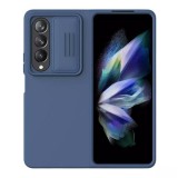 Husa silicon mat albastru, cu protectie camera foto, pentru Galaxy Z Fold 4 5G- Nillkin Camshield Silky