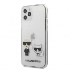 Husa Cover Karl Lagerfeld Karl &Choupette pentru iPhone 12/12 Pro Clear