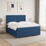 Cumpara ieftin Pat cu arcuri LED si saltea albastru 140 x 200 cm Tesatura