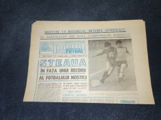 ZIARUL SPORTUL SUPLIMENT FOTBAL 11 APRILIE 1986 STEAUA ANDERLECHT foto