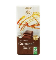 Ciocolata cu Lapte si Caramel Sarat Bio 40 grame Gepa foto