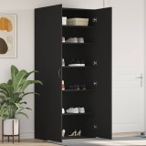 Cumpara ieftin Dulap pentru pantofi 80 x 35.5 x 180 cm Lemn prelucrat Negru