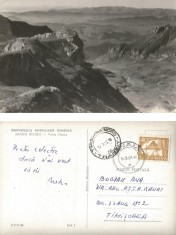 *Romania, Muntii Bucegi, Valea Gaura, carte postala ilustrata, circulata intern, 1967