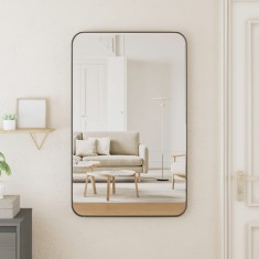 vidaXL Oglinda de perete, negru, 50x80 cm, dreptunghiulara foto
