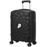 HOMCOM Troler de cabină 45,7 cm ușor și rigid cu port USB &icirc;ncuietoare TSA și 4 roți duble rotative Negru | Aosom Romania