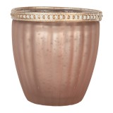 Cumpara ieftin Suport lumanare sticla roz aurie &Oslash; 9x6 cm