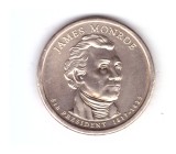 Moneda SUA 1 dollar/dolar 2008 P James Monroe, stare buna, curata, America de Nord, Alama