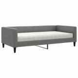 Cumpara ieftin Pat de zi cu saltea, gri inchis, 100x200 cm, textil