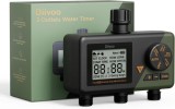 Programator automat pentru irigare Diivoo WT10M-GN, 3 zone, IP54, functie Rain Delay