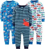 Set de 3 pijamale din bumbac pentru bebelusi Simple Joys by Carter s Baby Boys, Marimea 18M (18 luni) - SECOND