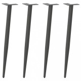 VidaXL Picioare de masă consolă formă conică 4 buc. antracit 72-73 cm oțel