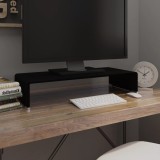 VidaXL Stand TV/Suport monitor, sticlă, 70x30x13 cm, negru