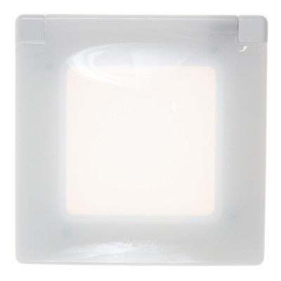 Capac protectie IP44 - IK07 Legrand Niloe 397808, 1 post, alb, pentru priza / intrerupator foto