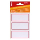 Etichete scolare, Apli, autoadezive, 6 coli, 18 etichete, dimensiune 34x78mm