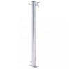 Coloană Apă Grădină vidaXL 40cm, Oțel Inoxidabil, Argintiu, cu Robinet, Bază Stabilă, C&acirc;rlig Furtun