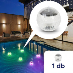 Dispozitiv iluminare solara pentru piscina, LED RGB, 10 cm