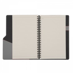 Agenda notes A5 cu arc si decupaj gri