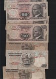 Turcia 50 lire 1970 F-VF pret pe bucata