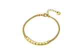 Cumpara ieftin Bratara placata cu aur din inox reglabila