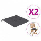 Perne de scaun, 2 buc., antracit, 40 x 40 x 7 cm, textil, vidaXL