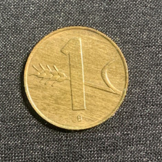 Moneda 1 rappen 1957 Elvetia