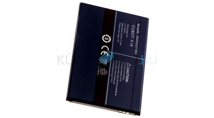 Baterie de telefon mobil VHBW Cubot X18 - 3200mAh, 3.8V, Li-ion