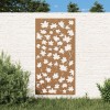 VidaXL Decor de perete 105x55 cm design frunze arțar oțel Corten 824479