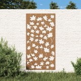 Decor de perete 105x55 cm design frunze artar otel Corten GartenMobel Dekor, vidaXL