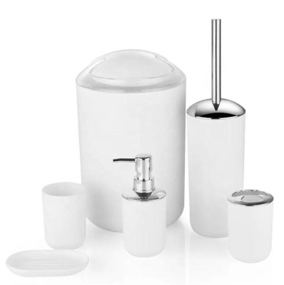 Set 6 accesorii pentru baie, plastic foto