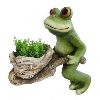 Ghiveci decorativ Strend Pro Frog, ceramica, 34 x 20 x 31.5 cm foto