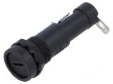Clema siguranta Optifuse 6.3x30mm 15A, montaj panou, 250VAC, PBT UL94V-0, &Oslash;13.2mm