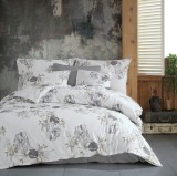 Cumpara ieftin Lenjerie de pat din bumbac 100%, dubla, cu 2 fete de perna, Valentini Bianco model Parlin