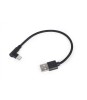 Cablu USB2.0 A mufa - USB type C mufa in unghi 0.2m negru Gembird