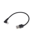 Cablu USB2.0 A mufa - USB type C mufa in unghi 0.2m negru Gembird