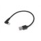Cablu USB2.0 A mufa - USB type C mufa in unghi 0.2m negru Gembird