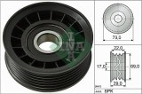 Rola ghidare curea transmisie Ford B-Max, C-Max, C-Max II, Ecosport, Fiesta, Fiesta VI, Fiesta VII; Volvo C30, S40 II, V50 Motor 1.0, diam. 73 mm,