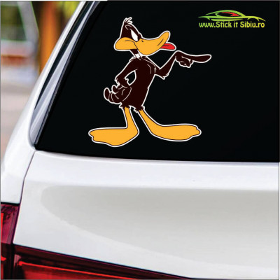 DAFFY DUCK-MODEL 1-STICKERE AUTO-MOTO - Fata spre Dreapta foto